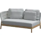 4Seasons Avalon Teak 2-Sitzer Armlehne rechts, inkl. 5 Kissen