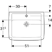 Geberit 276140600 Renova Compact HWB, verk. Ausladung