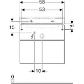 Geberit 500.506.00.1, 2 Schublade(n), 1 Stück(e), 580 mm, 462 mm, 530 mm