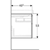 Geberit 500516001 Xeno2 Unterschrank f. WT m. Ablg. li