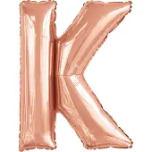 Riethmüller Grosser Buchstabe K Roségold Folienballon N34 verp