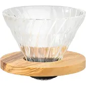 Hario V60-02 Glas-Tropfschale Olive VDG-02-OV