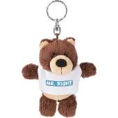 Nici schlüsselanhänger Mr. Right 10 cm Polyester braun