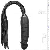EasyToys Flogger - Peitsche und Silikon-Dildo in einem (schwarz)