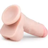 Easytoys Dildo Collection - Saugnapf-Dildo mit Hoden (17,5cm) - natur