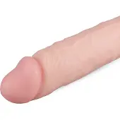Huismerk Glynn – realistischer Dildo mit Hoden - 25 cm (natur)