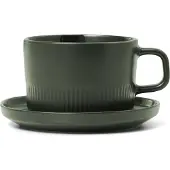 Marc O'Polo Koffiekop Met Schotel Moments Olive Green 200 ml (4-delig)