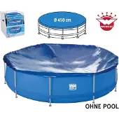 Happy People Poolabdeckung Rund Stahlrahmenpool 427 cm Abdeckplane Poolplane 450 cm Gummizug
