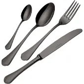 EME Besteckset Domus 18/10 16-teilig Schwarz für 4 Personen