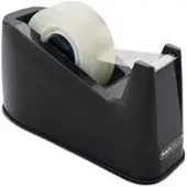 Rapesco Klebebandabroller 300, RPTD30BK, schwarz, Tischabroller für Klebeband 25mm x 33m