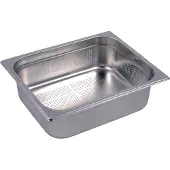 Gastro Edelstahl GN-Behälter 100mm GN1/2 gelocht