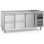 Ecofrost Gastro Kühltisch Kühltheke 1 Tür, 4 Schubladen, 1795x700x850mm 417l +2/+8°C