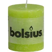 Bolsius Stumpenkerze Brenndauer ca. 30 Stunden, durchgefärbt 8cm 7cm lemon 6 Stück