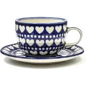 Bunzlau Castle Tasse und Untertasse Blue Valentine (230 ml)