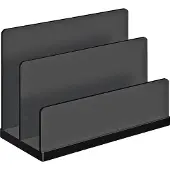 Wedo Briefständer Black Office, schwarz mattiert/glänzend, 2 Fächer