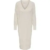 ONLY Strickkleid "ONLNEW TESSA L/S MIDI V DRESS" mit tiefem V-Ausschnitt mit breiter Blende