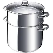 Beka 12230024, 15 l, Edelstahl, Rund, Keramik, Gas, Halogen, Induktion, Versiegelte Platte, Edelstahl, Glas