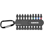Bahco 1/4" Torsion Bit-Satz für Phillips/Pozidriv/Torx Schrauben im praktischem Kunststoffhalter - 10-t