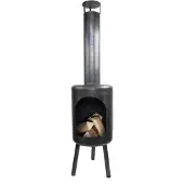 Esschert Design FF467, Tragbare Feuerstelle, offen, Brennholz, Schwarz, Draußen, Stahl