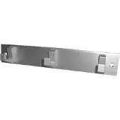 Hermeta Handtuchhakenleiste 3 Haken Höhe 35 mm Länge 210 mm Aluminium silberfarbig eloxiert Ausladung 33,...