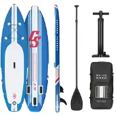 Capital Sports Lanikai Cruiser 9.8 aufblasbares Paddelboard SUP-Board-Set, Set: Board + Paddel + Leash + Rucksack + Pumpe, Cruiser Shape, Teleskop-Paddel