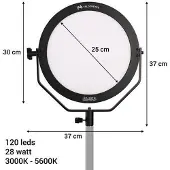 Falcon Eyes SO-28TD, 28 W, LED, Variabel, 623 Lux, 3000 K, 5600 K