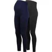 Petit Amour Julia Umstandsleggings Doppelpack Dunkelblau-Dunknelgrau | Gr.: L