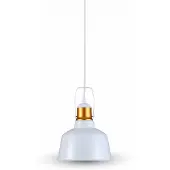 V-TAC VT-7422 Vintage Metall E27 LED-Pendelleuchte Ф230mm Aluminium weiß Farbe Sku 3729