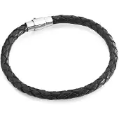 Rafaela Donata Leder-Armband Echtleder in schwarz | Gr.: 20 cm