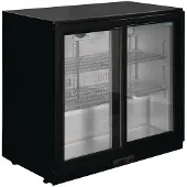 Polar Hintere Bar mit zwei Schiebetüren G-Serie schwarz 198L