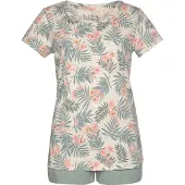 LASCANA Shorty in jadegrün-bedruckt | Gr.: 44-46