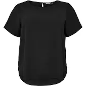 ONLY Carmakoma Shirtbluse "CARVICA SS TOP WVN NOOS" Materialmix, regular fit