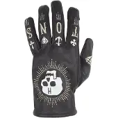 Helstons Kustom Schwarz Skull Handschuhe Größe T13