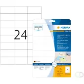 Herma Transparente matte Folien-Etiketten Nr. 4685 auf DIN A4-Blättern, 600 Etiketten, 25 Bogen
