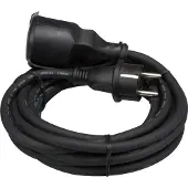 Perel GUMMI-VERLÄNGERUNGSKABEL - 5 m - 3G1.5 - STECKER-TYP E (FRANZÖSISCHES SYSTEM)