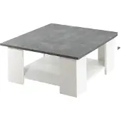 Symbiosis »Square« Kaffeetisch Weiß mit Concrete 67x31x67 cm