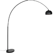 QAZQA Moderner Bogen Stehlampe Schwarz XXL