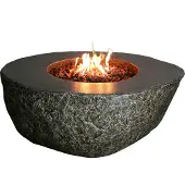 Elementi , Gasfeuerstelle "Vesuv" in Basalt-Optik