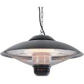 Sunred - Sirius - Bright line - Schwarz - Hängemodell - Terrassenheizer - Halogen-Technologie - 2100W - ECO - LED - 3 Einstellungen - Elektroheizer - Heizer