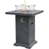 Elementi Gas Feuertisch Montreal 92 x 92 x 110 cm Feuerstelle Bartisch