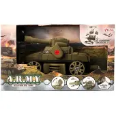 Toi-Toys ALFAFOX Militär Panzer zum Bauen mit 2 Raketen & Schraubendreher