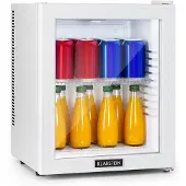 Klarstein Brooklyn 23 Mini-Kühlschrank Glastür LED Ablage Weiß