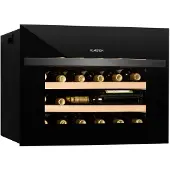 Klarstein Einbau-Weinkühlschrank, 1 Zonen Getränkekühlschrank Klein, Kleiner Weinschrank 51L, Wein-Kühlschrank Klein mit Glastür, Indoor/Outdoor Flaschenkühlschrank, Wine Fridge 24 Flaschen