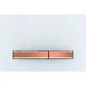 Geberit Sigma50 Betätigungsplatte für 2-Mengen-Spülung, Metallfarbe rotgold, eckig, 115.670.11.2, Farbe: rotgold / weiß