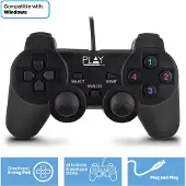 Ewent Play, Gamepad, PC, Schaltfläche Auswählen, Schaltfläche Start, Analog / Digital, Verkabelt, USB 2.0