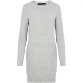 Vero Moda Strickkleid 10215523 Grau Relaxed Fit
