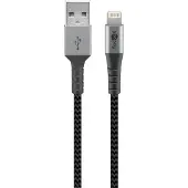 Goobay 49268, 1 m, USB A, Lightning, Männlich, Männlich, Grau, Silber