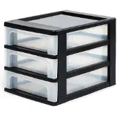 Iris Schubladencontainer, DIN-A4, 3 flache Schubladen
