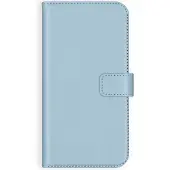Selencia Samsung Galaxy A50 / A30s Hülle - Echtes Leder - - Klapphülle - Hellblau