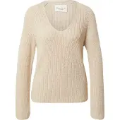 Marc O'Polo Marc OPolo Strickpullover mit dekorativem Strickmuster am Ärmel und V-Neck